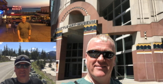imgJohnSeattle1080x558 Collage of John in Seattle, Washington State, USA. It features him at Pike Place, Seattle Art Museum and in Washington State on the side of the road on a sunny day with Mount Ranier in the Background.